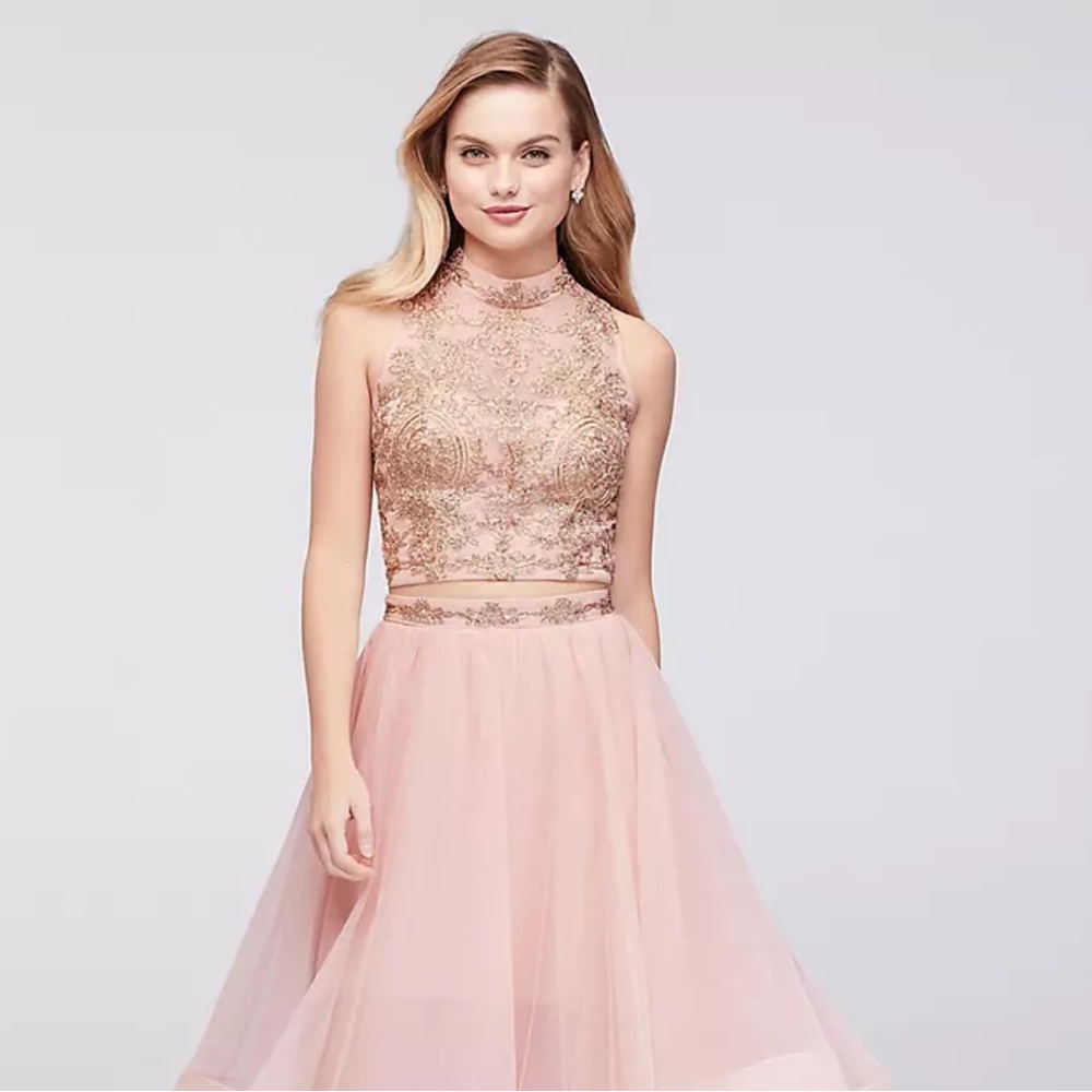 City Triangles Blush Pink Layered Tulle Maxi Skirt